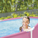 Intex Piscina Metal Frame Rotonda Rosa, con Pompa Filtro 1250 L/h, 244x76 cm