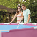 Intex Piscina Metal Frame Rotonda Rosa, con Pompa Filtro 1250 L/h, 244x76 cm