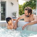 Elba Pro - Intex PureSpa Vasca Idromassaggio Gonfiabile Chevron Deluxe Quadrata, 4 posti, 140 Getti, Riscaldatore, PVC, Multicolore, 175x175x71 cm