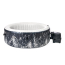 Sardegna Pro - Intex SPA PureSpa Bubble Glow Deluxe Idromassaggio Gonfiabile, Rotonda, 4 posti, PVC, con Illuminazione LED, 140 Getti e Accessori, Nero, ⌀ 196x71 cm