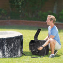 Sardegna Pro - Intex SPA PureSpa Bubble Glow Deluxe Idromassaggio Gonfiabile, Rotonda, 4 posti, PVC, con Illuminazione LED, 140 Getti e Accessori, Nero, ⌀ 196x71 cm