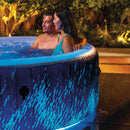 Creta Pro - Intex Idromassaggio Gonfiabile Rotondo PureSpa Bubble Glow Deluxe, 4 Posti, 140 Getti, PVC, LED Multicolore, 196x71 cm