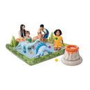 Intex Play Center Jurassic Piscina Gonfiabile, con Gonfiabili e Palline, PVC, Multicolore, 201x201x36 cm