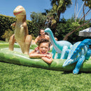 Intex Play Center Jurassic Piscina Gonfiabile, con Gonfiabili e Palline, PVC, Multicolore, 201x201x36 cm