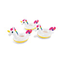 Intex Porta Bicchieri Unicorno, 3 pezzi, 38x17x20 cm