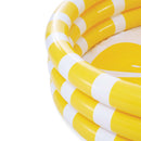 Intex Piscina Gonfiabile Rotonda Limone, Tre Anelli, PVC, Multicolore, 147x33 cm