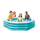 Intex Piscina Gonfiabile Swim Center Family Ottagonale, PVC, Azzurro, 254x254x56 cm