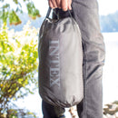 Intex Materasso Gonfiabile Camping Singolo in TPU, Verde, con Pompa Elettrica Portatile, 76x191x17 cm