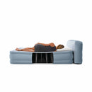 Intex Materasso Gonfiabile Matrimoniale Plush Headboard con Testiera, con Pompa Elettrica Incorporata, 152x236x86 cm