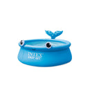 Intex Piscina Fuori Terra Easy Set Rotonda Balena, PVC, Azzurro, 183x51 cm