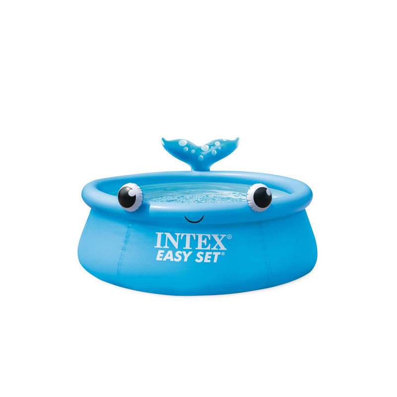 Intex Piscina Fuori Terra Easy Set Rotonda Balena, PVC, Azzurro, 183x51 cm