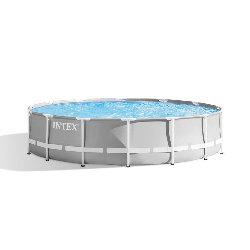 Intex Piscina Prisma Frame rotonda con Pompa Filtro, Scaletta e Teli, 427x107 cm