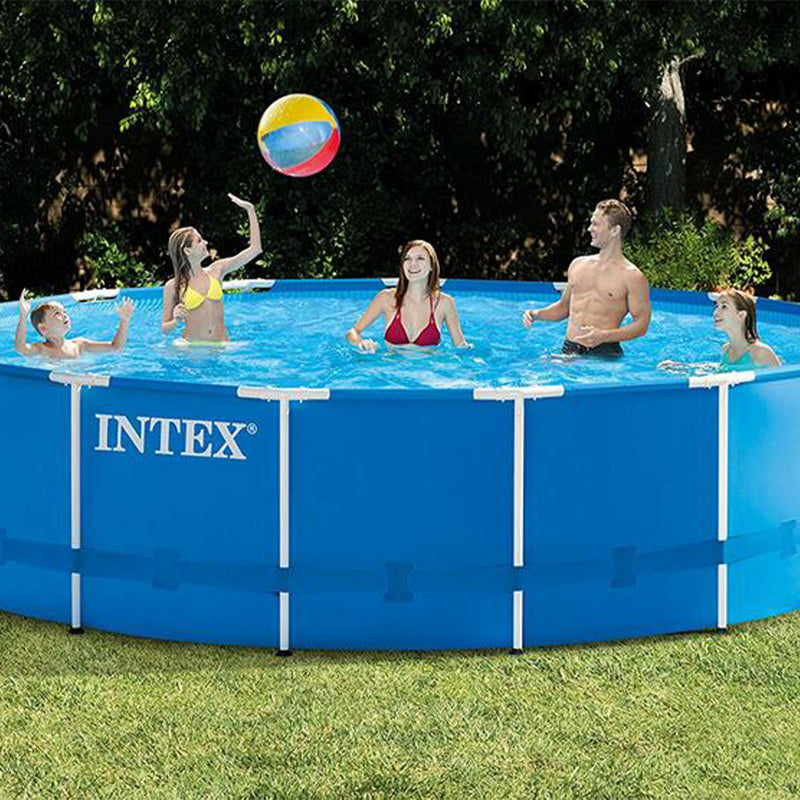 Intex Piscina Metal Frame Rotonda con Pompa Filtro, 457x122 cm