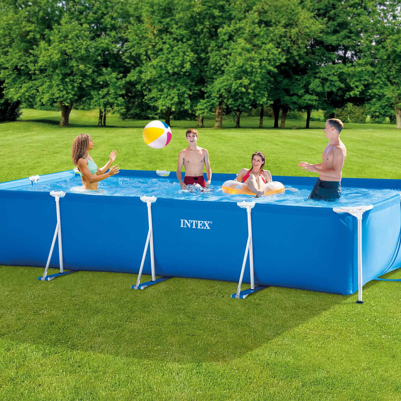 Intex Piscina Small Frame rettangolare con Pompa Filtro, 450x220x84 cm