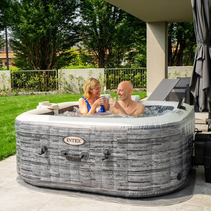 Intex PureSpa Greystone Deluxe quadrata, 4 posti, 175x175x71 cm