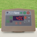 Paros Pro - Intex SPA Idromassaggio Gonfiabile Quadrato PureSpa Calacatta Dual Zone, 4 Posti, 140 Getti, PVC, Multicolore, 175x175x71 cm