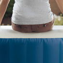 Minorca Pro - Intex PureSpa Bubble Blue Idromassaggio Gonfiabile, Rotonda, 4 posti, PVC, con 100 Getti e Accessori, Blu, ⌀ 180x66 cm