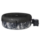 Sardegna Pro - Intex SPA PureSpa Bubble Glow Deluxe Idromassaggio Gonfiabile, Rotonda, 4 posti, PVC, con Illuminazione LED, 140 Getti e Accessori, Nero, ⌀ 196x71 cm