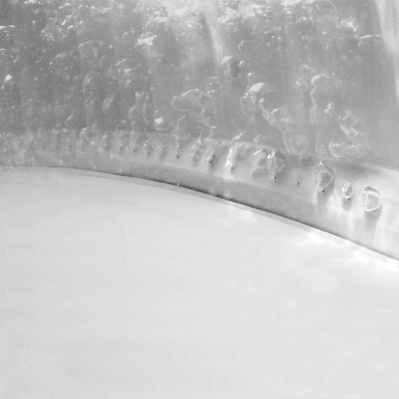 Sardegna Pro - Intex SPA PureSpa Bubble Glow Deluxe Idromassaggio Gonfiabile, Rotonda, 4 posti, PVC, con Illuminazione LED, 140 Getti e Accessori, Nero, ⌀ 196x71 cm