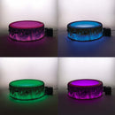 Creta Pro - Intex Idromassaggio Gonfiabile Rotondo PureSpa Bubble Glow Deluxe, 4 Posti, 140 Getti, PVC, LED Multicolore, 196x71 cm