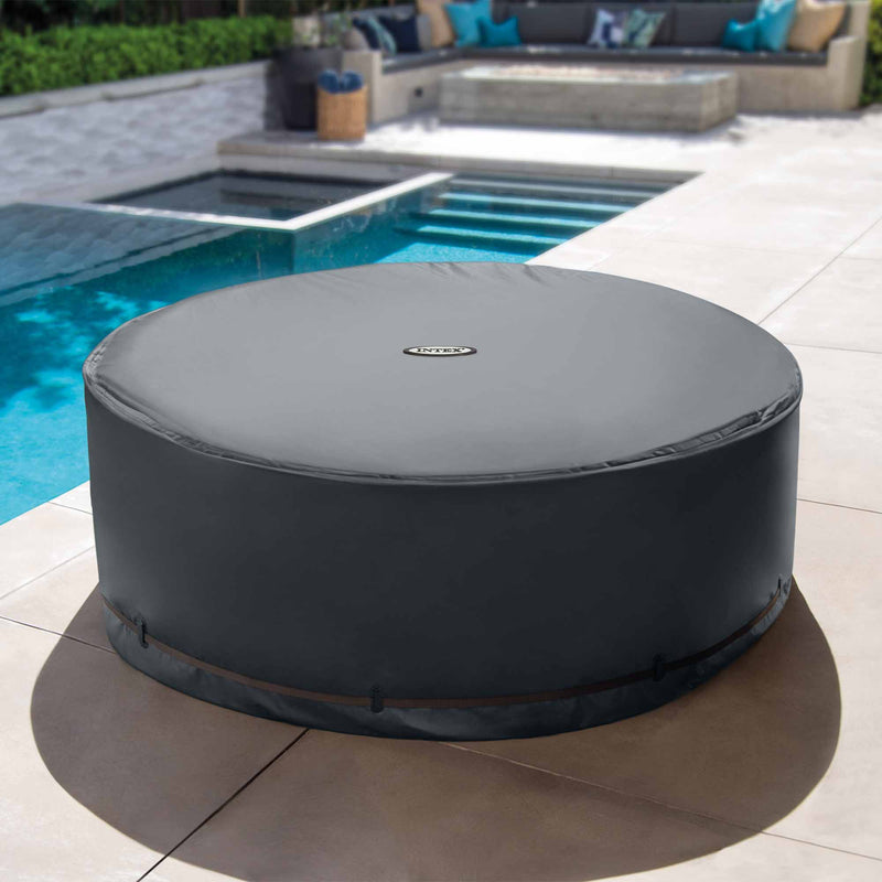 Intex Telo Termico Copertura Solare per PureSpa Rotonda, 6 posti, ad Efficienza Energetica, Nero, ⌀ 216 cm