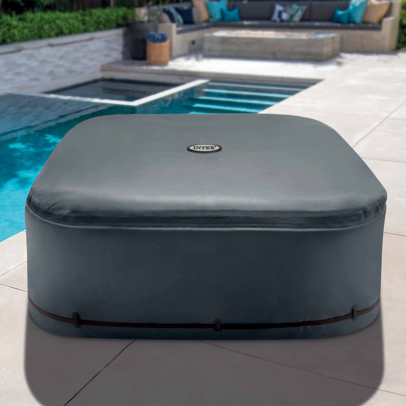Intex Telo Termico Copertura Solare per PureSpa Quadrata, 4 posti, ad Efficienza Energetica, Nero, 175x175 cm