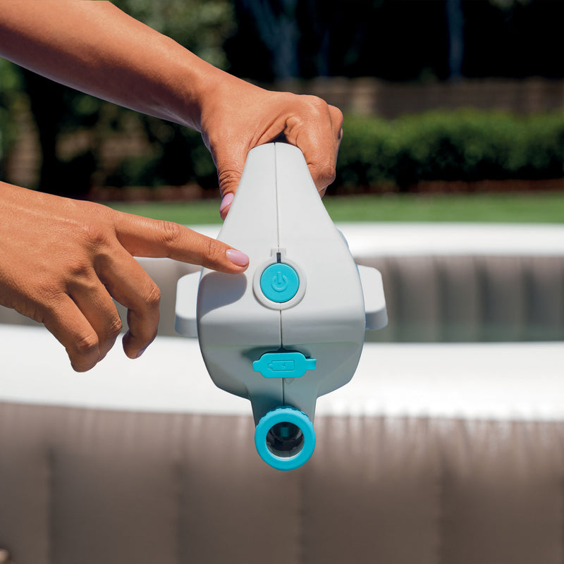 Intex Aspirapolvere Vacuum Ricaricabile ZR100 per Piscine e Spa, con Asta 239 cm e due Teste Aspiratrici