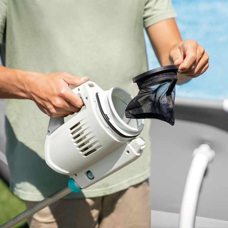 Intex Aspirapolvere Vacuum Ricaricabile ZR100 per Piscine e Spa, con Asta 239 cm e due Teste Aspiratrici