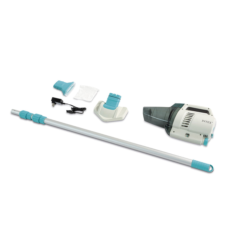 Intex Aspirapolvere Vacuum Ricaricabile ZR200 per Piscine e Spa, con Asta 280 cm e due Teste Aspiratrici
