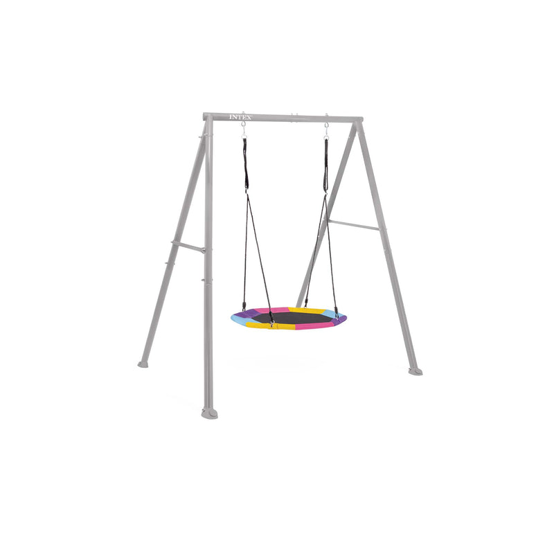 Intex Altalena con Dondolo Nido Ottagonale, Acciaio, Grigio, 201x235x200 cm