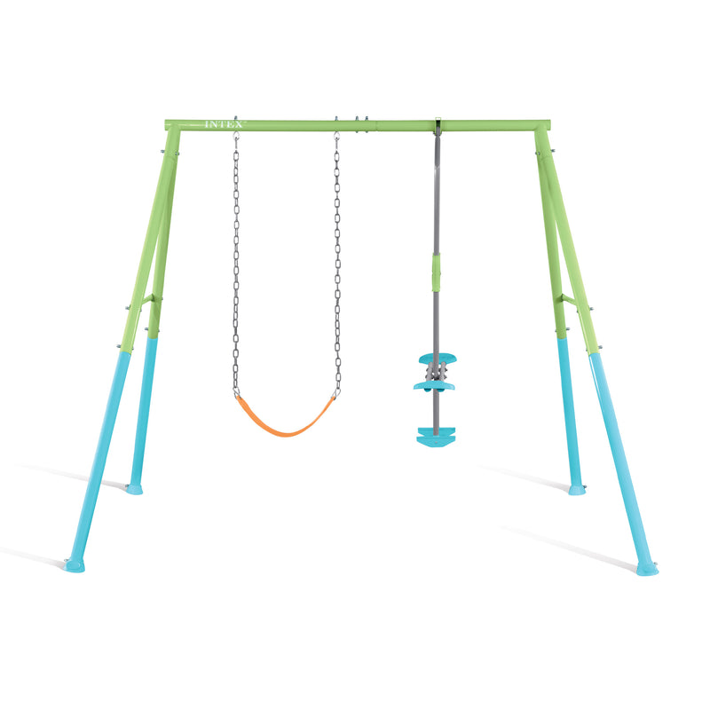Intex Altalena Swing Set Colorata, Seggiolino e Dondolo, 249x249x203 cm