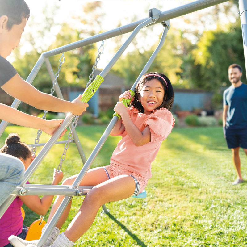 Intex Altalena Swing Set Grigia, Seggiolino e Dondolo, 249x249x203 cm