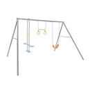 Intex Altalena Swing Set Grigia, Due Seggiolini e Dondolo, 343x249x203 cm