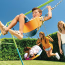 Intex Altalena con Due Seggiolini e Dondolo Nido, Acciaio, Verde e Azzurro, 343x235x200 cm