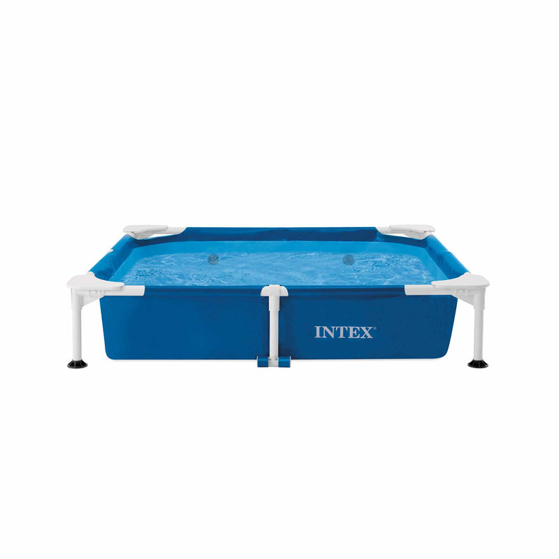 Intex Piscina Fuori Terra Quadrata per Cani, con Pompa Filtro, 152x152x30 cm