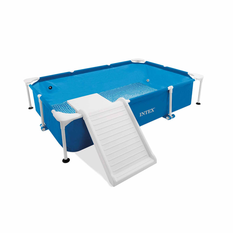 Intex Piscina Fuori Terra Rettangolare per Cani, con Pompa Filtro 1136 L/h, 229x152x46 cm