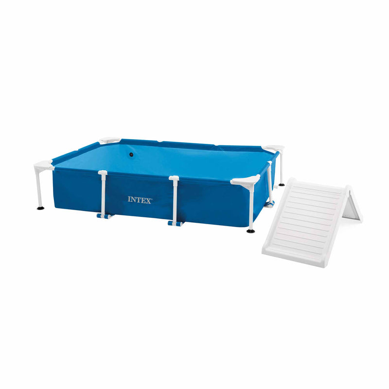Intex Piscina Fuori Terra Rettangolare per Cani, con Pompa Filtro 1136 L/h, 229x152x46 cm
