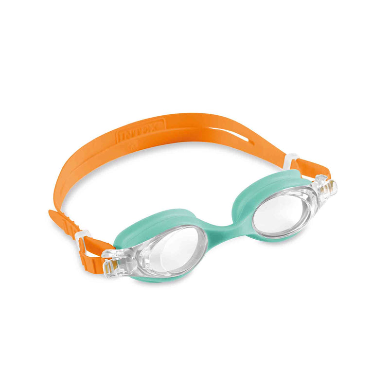 Intex Occhialini Nuoto Kids, 2 pezzi, Lenti in Policarbonato, Silicone, Multicolore, 3-8 anni