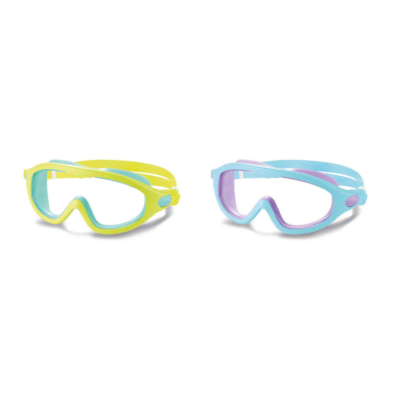 Intex Maschere Nuoto Kids, 2 pezzi, Lenti in Policarbonato, Silicone, Multicolore, 3-8 anni