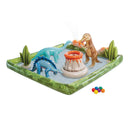 Intex Play Center Jurassic Piscina Gonfiabile, con Gonfiabili e Palline, PVC, Multicolore, 201x201x36 cm