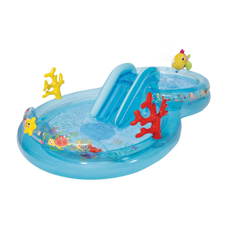 Intex Play Center Under The Sea Piscina Gonfiabile, con Palline, PVC, Multicolore, 310x193x71 cm