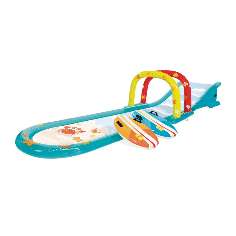 Intex Scivolo Acquatico Gonfiabile Surf, con Spruzzino e Due Mini Tavole Surf, PVC, Multicolore, 561x137x99 cm