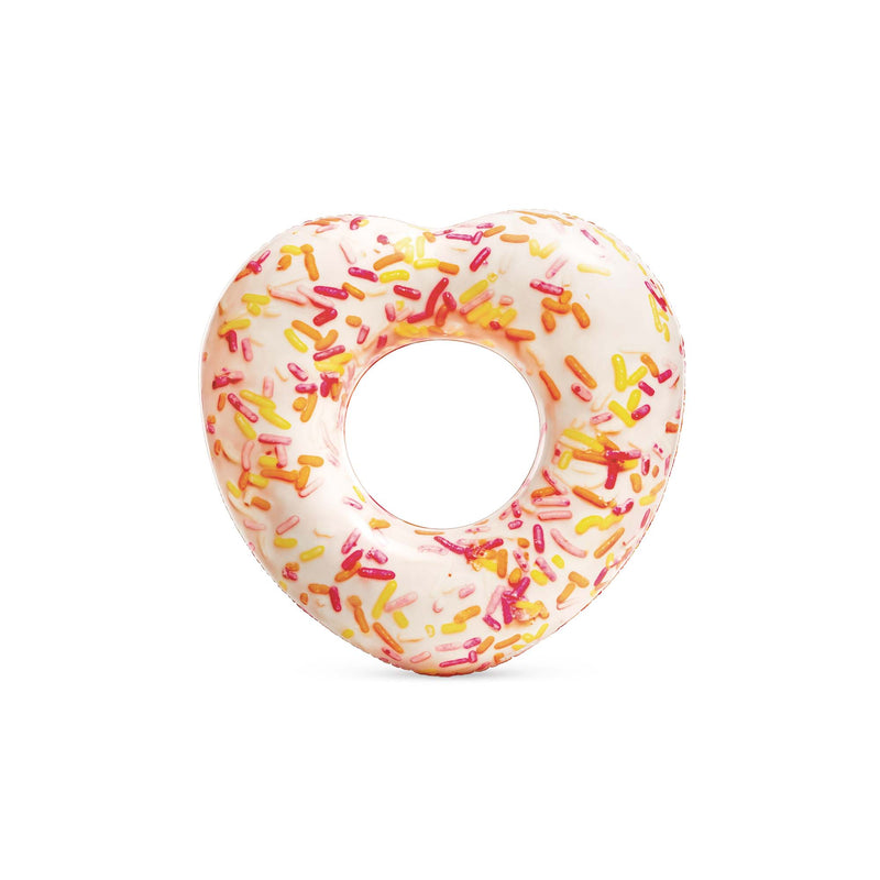 Intex Ciambella Mare Gonfiabile Donut Cuore con Zuccherini, PVC, Multicolore, 94x89x25 cm