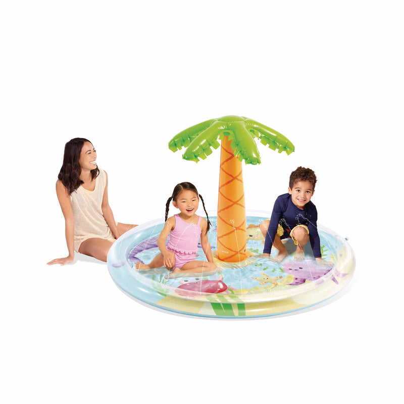 Intex Piscina Gonfiabile Palma con Spruzzino, 173x104 cm, 2+ Anni