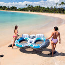 Intex Ciambella Gonfiabile Mare River Run Doppia, 2 posti, con mini frigo, PVC, Azzurro, 243x157 cm