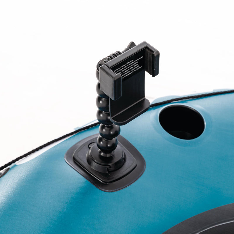 Intex Ciambella Gonfiabile Mare River Run 1 Pro, con Marsupio e Supporto Smartphone Action Camera, PVC, Azzurr