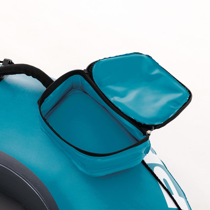 Intex Ciambella Gonfiabile Mare River Run 1 Pro, con Marsupio e Supporto Smartphone Action Camera, PVC, Azzurr