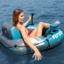 Intex Ciambella Gonfiabile Mare River Run 1 Pro, con Marsupio e Supporto Smartphone Action Camera, PVC, Azzurr