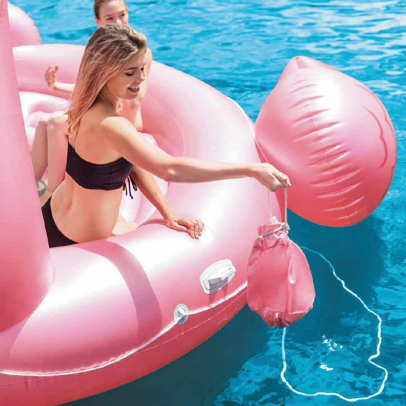 Intex Materassino Mare Isola Party Fenicottero, 422x375x185 cm