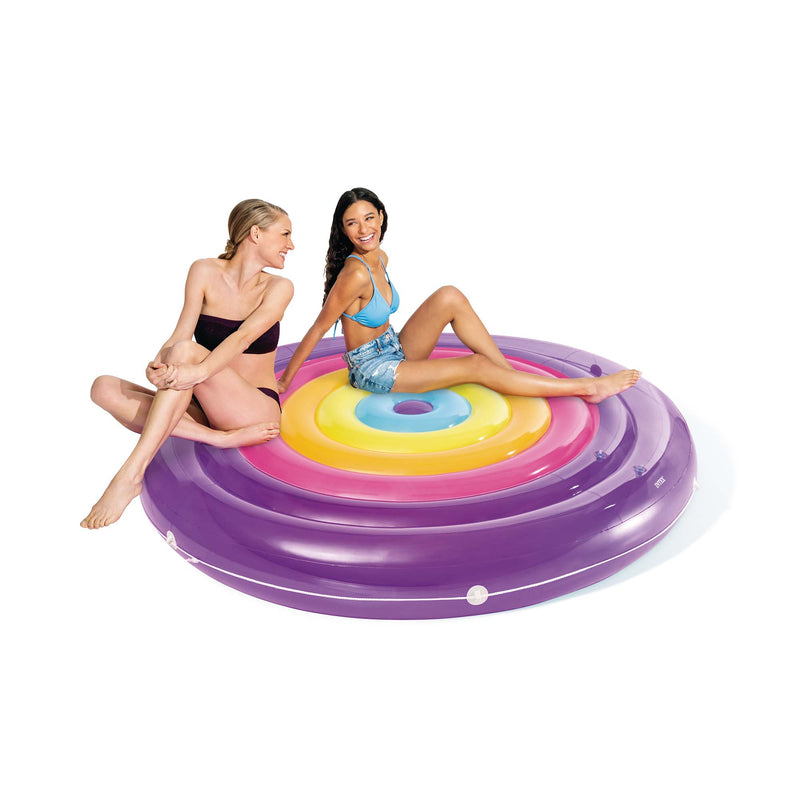 Intex Materassino Isola Mare Gonfiabile Rainbow, PVC, Multicolore, 201x24 cm